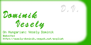 dominik vesely business card